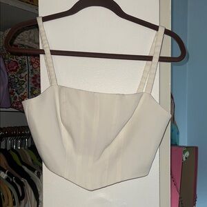 Abbeline Cream Crop Top